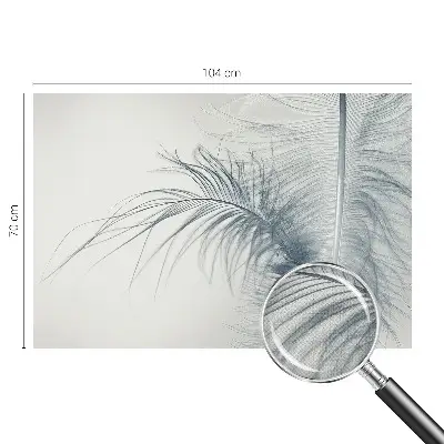 Papel mural texturado decorativo con motivo de pluma delicada