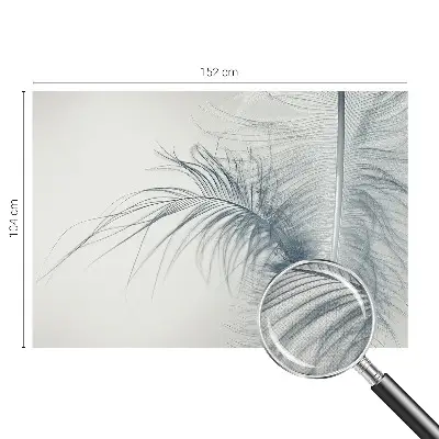 Papel mural texturado decorativo con motivo de pluma delicada