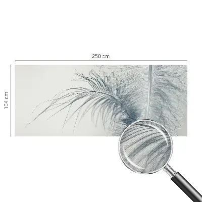 Papel mural texturado decorativo con motivo de pluma delicada