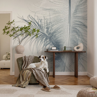 Papel mural texturado decorativo Pluma delicada