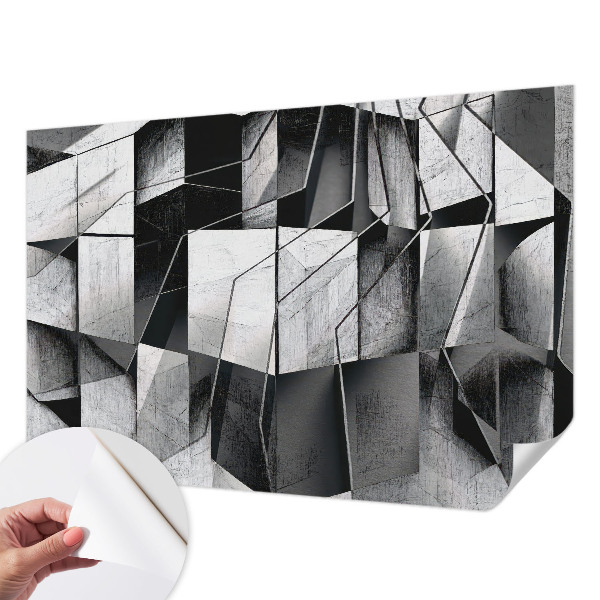 Fotomural decorativo para cabecero de cama con diseño de abstracción geométrica
