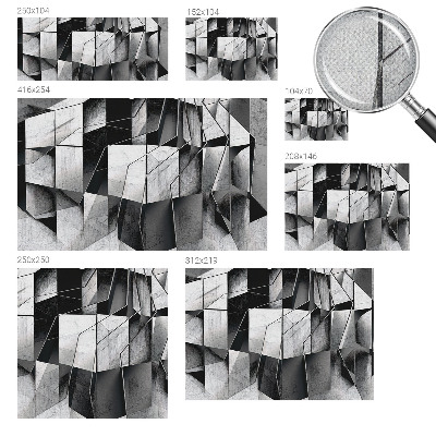 Fotomural decorativo para cabecero de cama abstracción geométrica