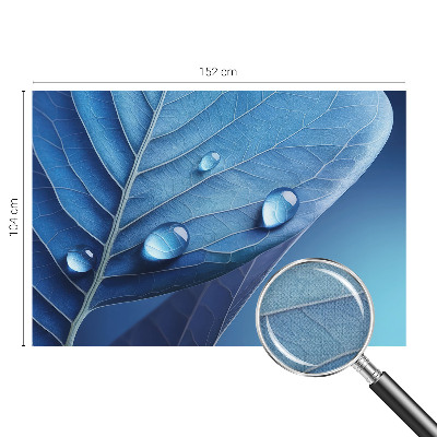 Papel mural con patrón decorativo Hoja azul