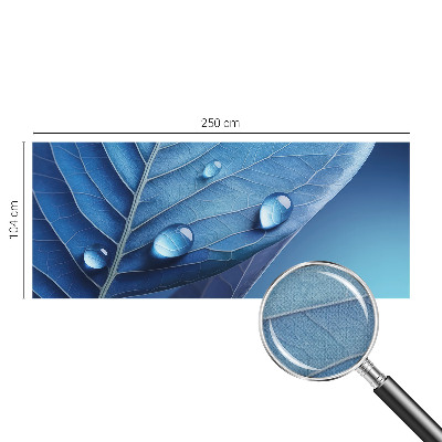 Papel mural con patrón decorativo Hoja azul