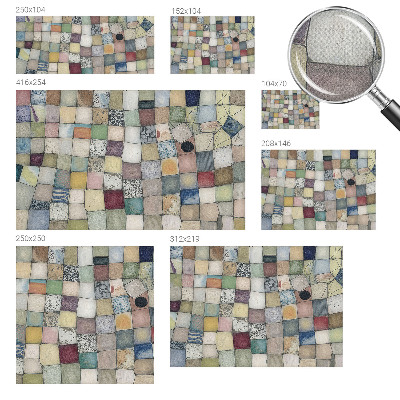 Papel mural texturado decorativo Mosaico colorido