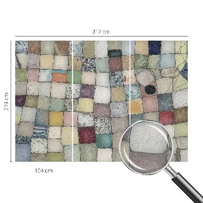 Papel mural texturado decorativo con un mosaico colorido