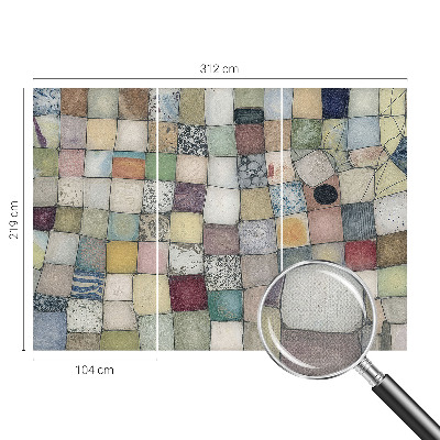 Papel mural texturado decorativo Mosaico colorido