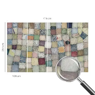 Papel mural texturado decorativo con un mosaico colorido