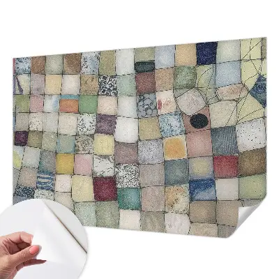 Papel mural texturado decorativo con un mosaico colorido