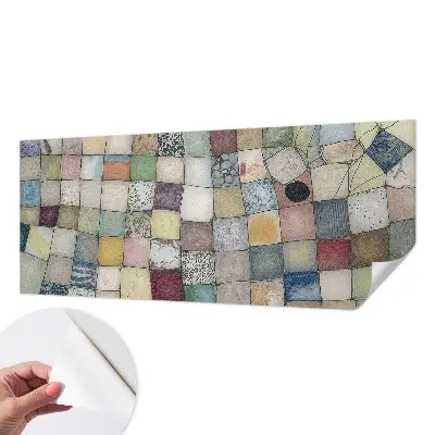 Papel mural texturado decorativo con un mosaico colorido