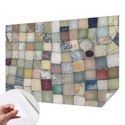 Papel mural texturado decorativo con un mosaico colorido