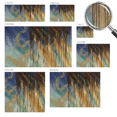 Mural de pared con estampado hermoso con una composición abstracta