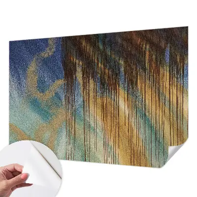 Mural de pared con estampado hermoso con una composición abstracta