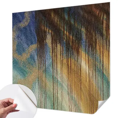 Mural de pared con estampado hermoso con una composición abstracta