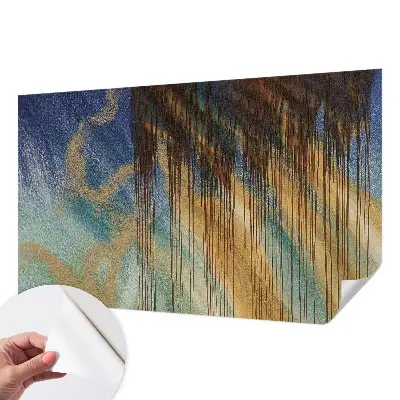 Mural de pared con estampado hermoso con una composición abstracta