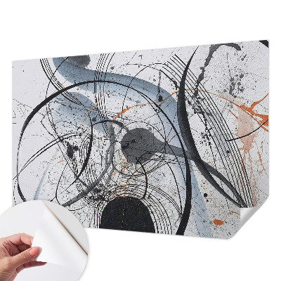 Papel mural con patrón decorativo con diseño de abstracción expresiva