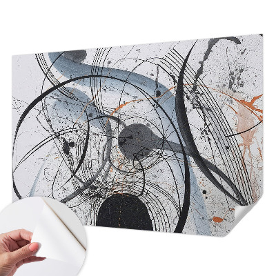 Papel mural con patrón decorativo Abstracción expresiva