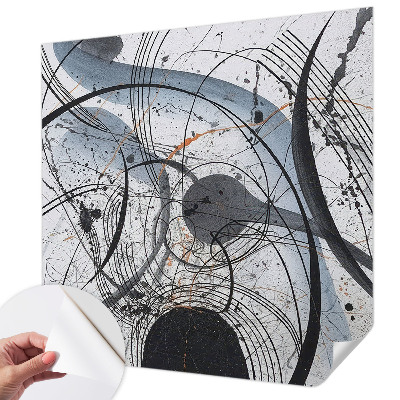 Papel mural con patrón decorativo Abstracción expresiva