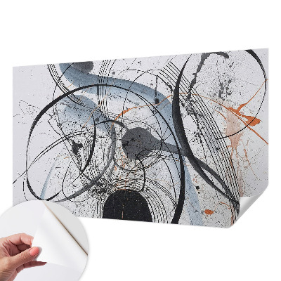 Papel mural con patrón decorativo Abstracción expresiva