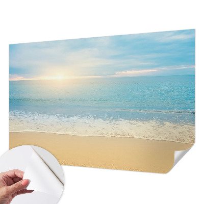 Fotomural decorativo para cabecero de cama con diseño de amanecer