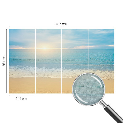 Fotomural decorativo para cabecero de cama con diseño de amanecer