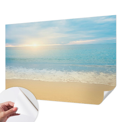 Fotomural decorativo para cabecero de cama con diseño de amanecer