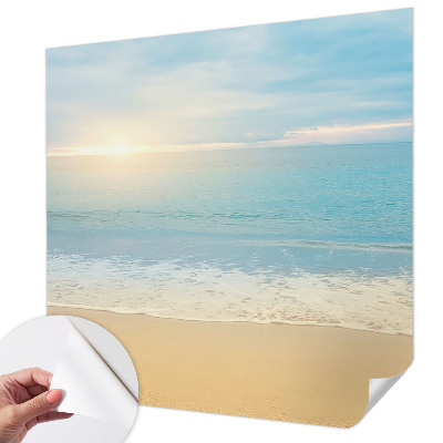 Fotomural decorativo para cabecero de cama con diseño de amanecer