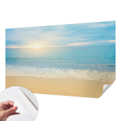 Fotomural decorativo para cabecero de cama con diseño de amanecer