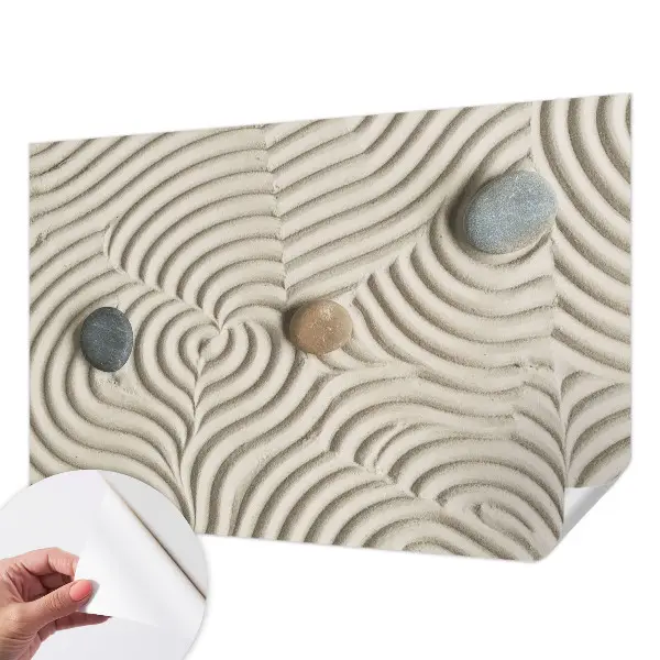 Mural de pared con estampado hermoso con un diseño de ondas armoniosas