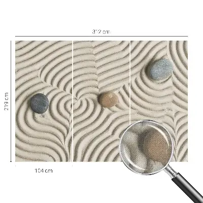 Mural de pared con estampado hermoso con un diseño de ondas armoniosas