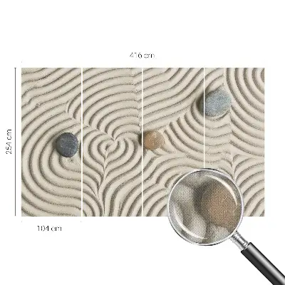 Mural de pared con estampado hermoso con un diseño de ondas armoniosas