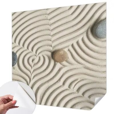 Mural de pared con estampado hermoso con un diseño de ondas armoniosas