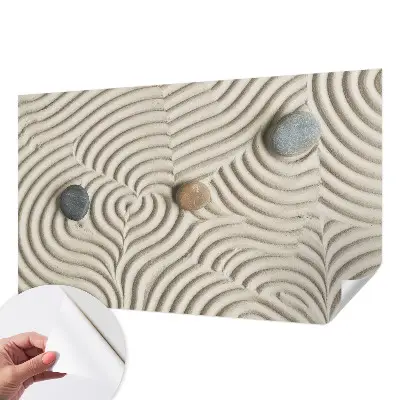 Mural de pared con estampado hermoso con un diseño de ondas armoniosas