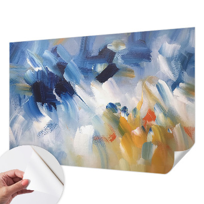 Papel mural con patrón decorativo con trazos coloridos