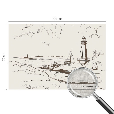 Mural de pared con estampado hermoso Paisaje costero