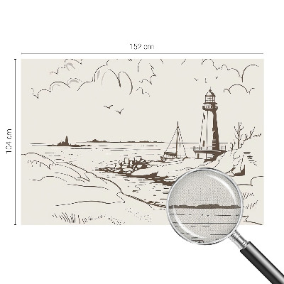 Mural de pared con estampado hermoso Paisaje costero