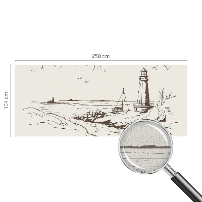 Mural de pared con estampado hermoso Paisaje costero