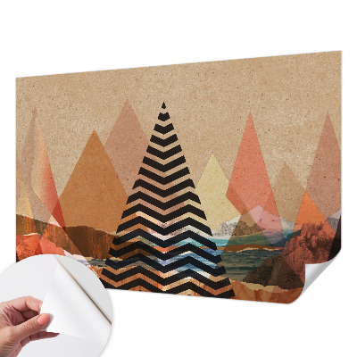 Papel mural texturado decorativo con un paisaje abstracto