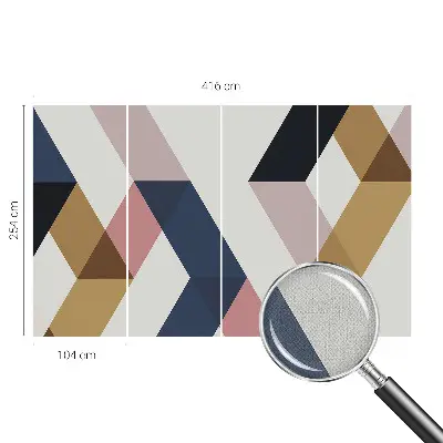 Fotomural decorativo para cabecero de cama con rombos coloridos