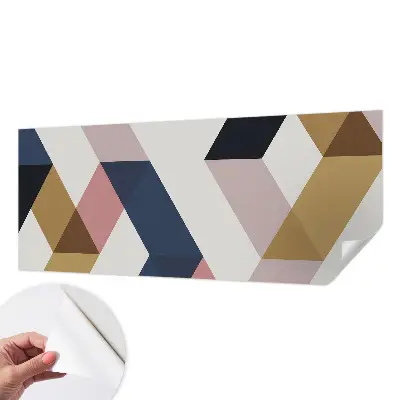 Fotomural decorativo para cabecero de cama con rombos coloridos