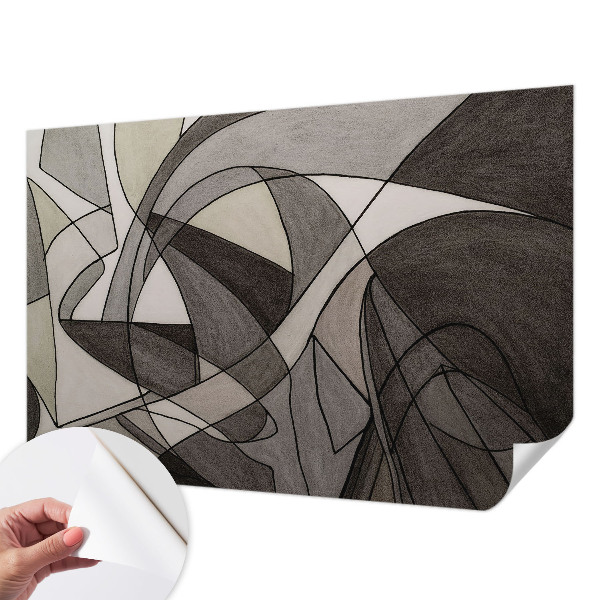 Mural de pared con estampado hermoso abstracción geométrica