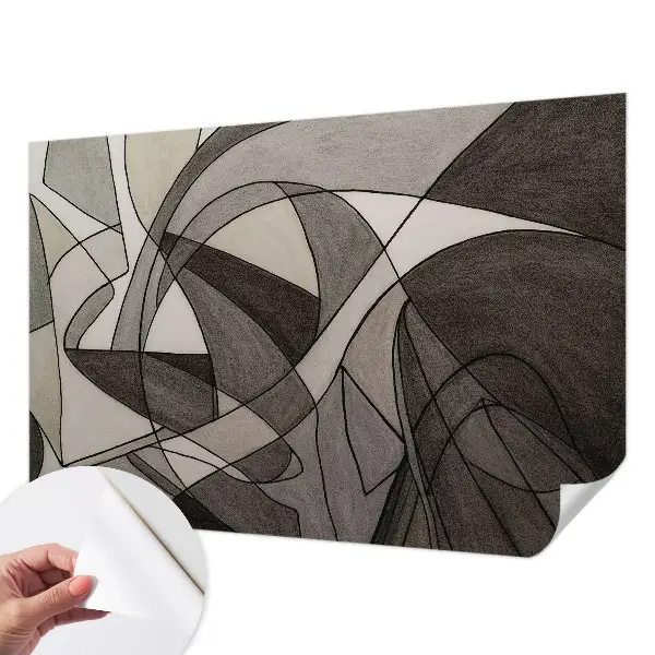 Mural de pared con estampado hermoso con un diseño de abstracción geométrica