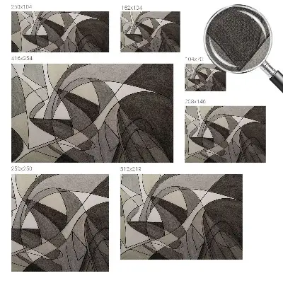 Mural de pared con estampado hermoso con un diseño de abstracción geométrica