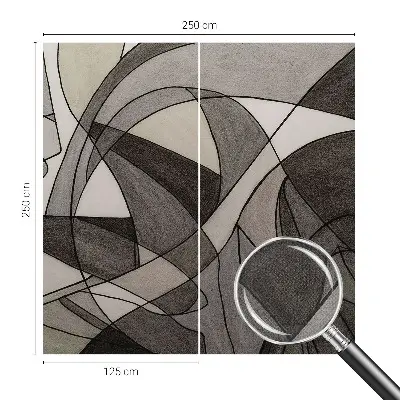 Mural de pared con estampado hermoso con un diseño de abstracción geométrica