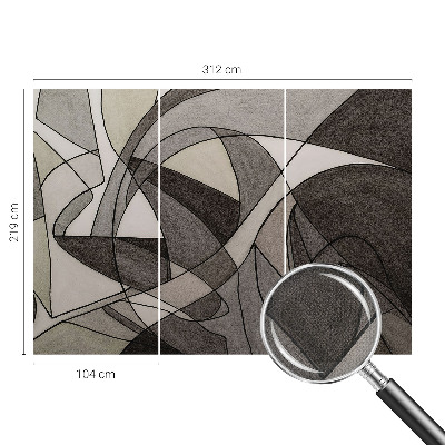 Mural de pared con estampado hermoso abstracción geométrica