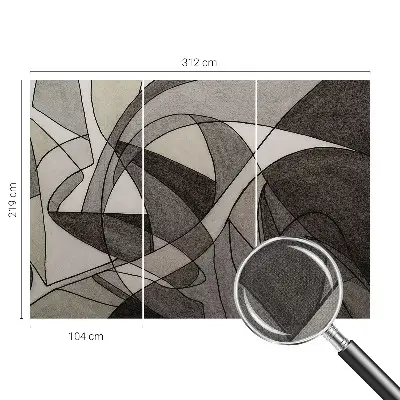 Mural de pared con estampado hermoso con un diseño de abstracción geométrica