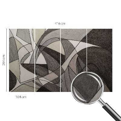 Mural de pared con estampado hermoso abstracción geométrica