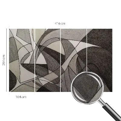 Mural de pared con estampado hermoso con un diseño de abstracción geométrica
