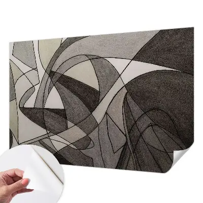 Mural de pared con estampado hermoso con un diseño de abstracción geométrica