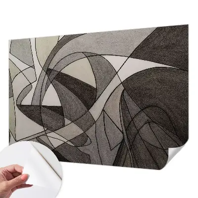 Mural de pared con estampado hermoso con un diseño de abstracción geométrica